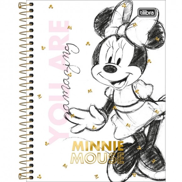 CADERNO COLEGIAL CD TILIBRA 10X1 MINNIE 160 FLS