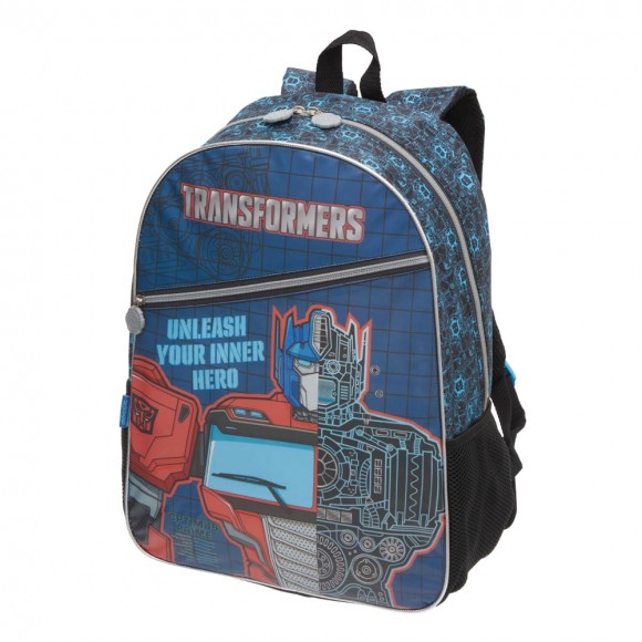 MOCHILA ESCOLAR PACIFIC TRANSFORMES OPTIMUS MECANIC AZUL 933Q04