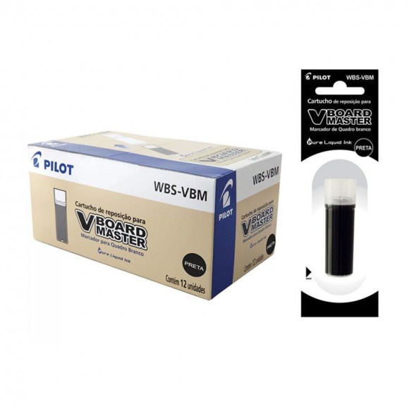 REFIL PARA PINCEL DE QUADRO BRANCO PILOT WBS-VBM PRETO