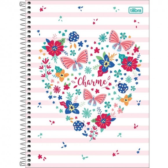 CADERNO UNIV. CD 16X1 TILIBRA CHARME 256 FLS