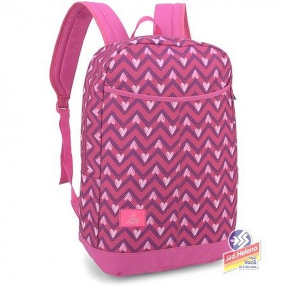 MOCHILA ESCOLAR LUXCEL ADV ROSA MS45656AV-RS