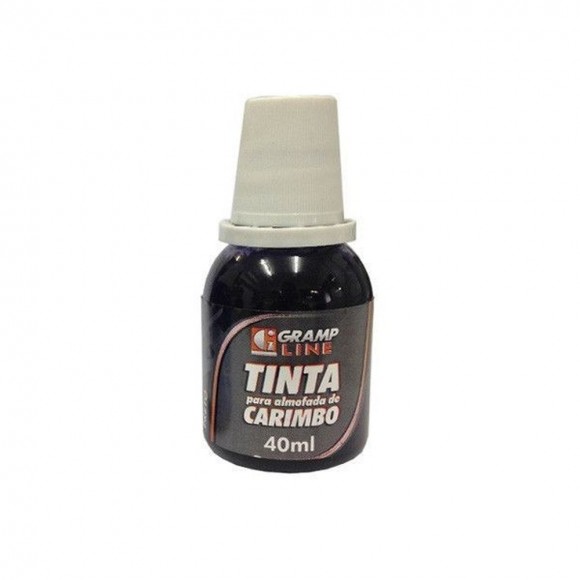 TINTA PARA CARIMBO GRAMPLINE 40ML PRETO