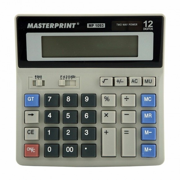 CALCULADORA DE MESA MASTERPRINT MP 1088 12 DIGITOS