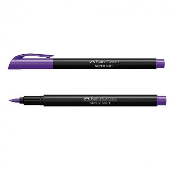 CANETA BRUSH FABER CASTELL SUPERSOFT ROXO