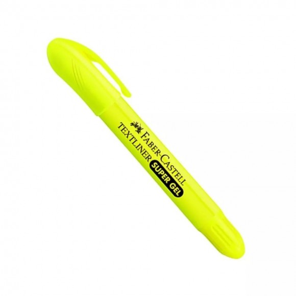 CANETA MARCA TEXTO SUPERSOFT GEL AMARELO FABER CASTELL