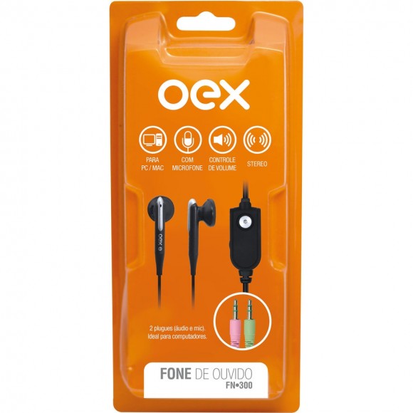 FONE DE OUVIDO OEX FN300 PRETO