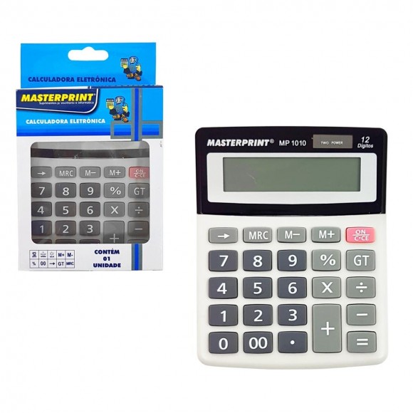 CALCULADORA DE MESA MASTERPRINT MP 1010 12 DIGITOS