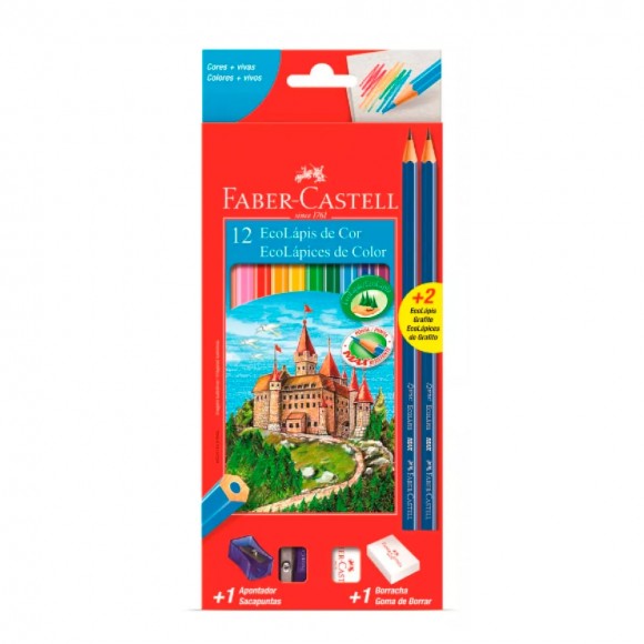 LAPIS DE COR FABER CASTELL KIT 16 CORES