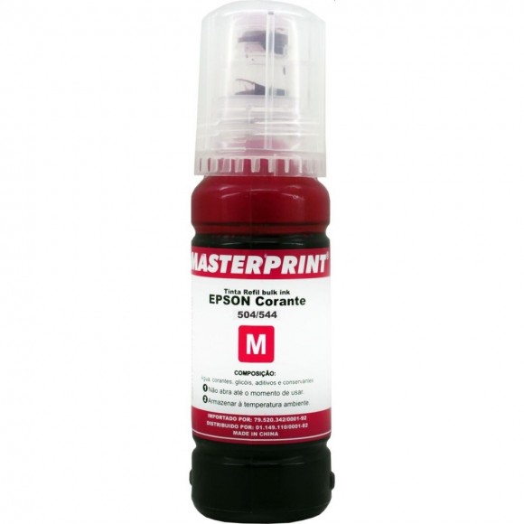 REFIL TINTA EPSON 504/544 MAGENTA  T504 L6161 L4150 L4160 70 ML