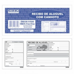 IMPRESSO - RECIBO ALUGUEL COM CANHOTO 50...