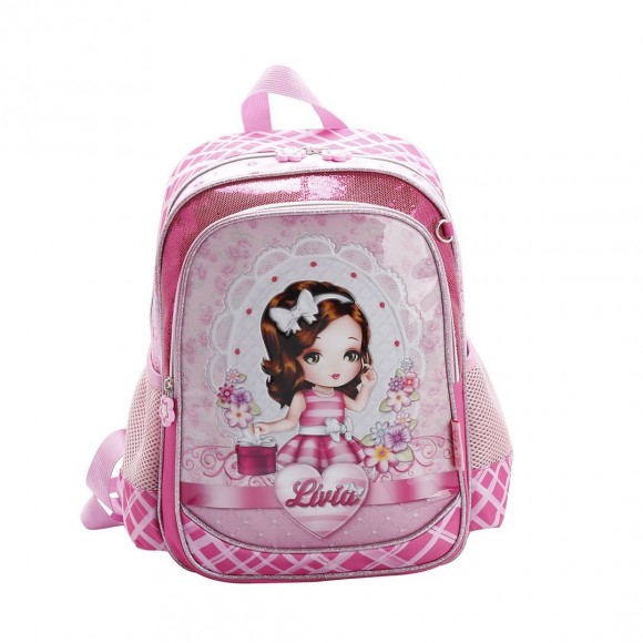 MOCHILA ESCOLAR REPUBLIC INFANTIL LIVIA 8731560 ROSA