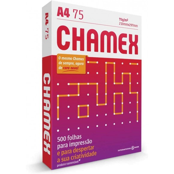 PAPEL SULFITE A4 75G CHAMEX BRANCO CX/5000 FLS