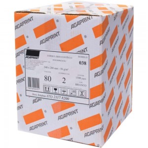 FORMULARIO CONTINUO 80 COL 2V 1500JG AGA...