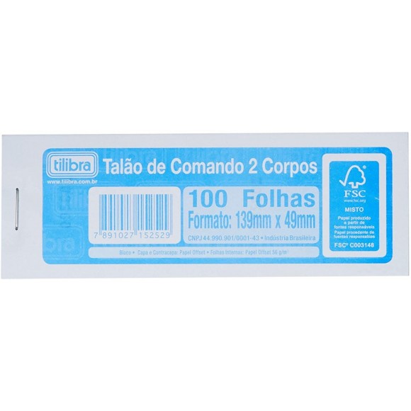 IMPRESSO CONTROLE 2 CORPOS 100F - TILIBRA