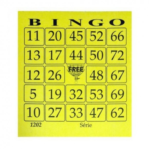 BLOCO DE BINGO FREE AMARELO 100FLS PT/15