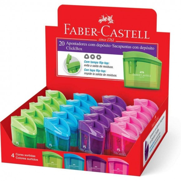 APONTADOR FABER CASTELL COM DEPOSITO CLICKBOX