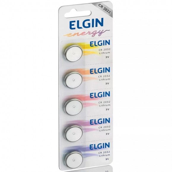 BATERIA ELGIN 3V 2032 LITHIUM CT C/5 UNID