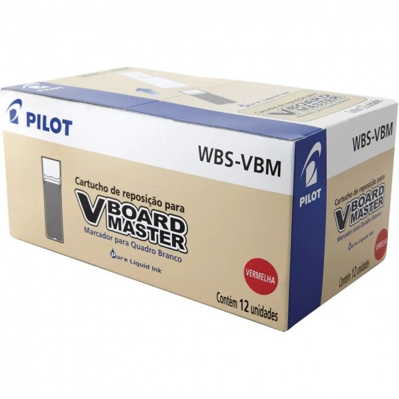 REFIL PARA PINCEL DE QUADRO BRANCO PILOT WBS-VBMVERMELHO PE/12