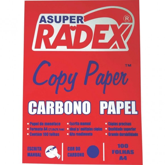 CARBONO FILME AZUL PARA LAPIS - RADEX CX/100