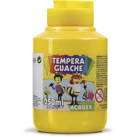 TINTA GUACHE ACRILEX 250 ML AMARELO