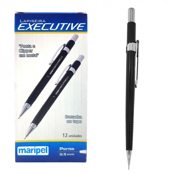 LAPISEIRA MARIPEL EXECUTIVA 0.5MM PRETA CX/12 UN