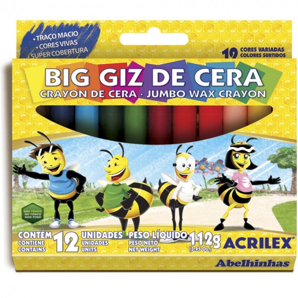 GIZ DE CERA GIZAO MEU PRIMEIRO GIZ DE CERA 12 UNID - ACRILEX