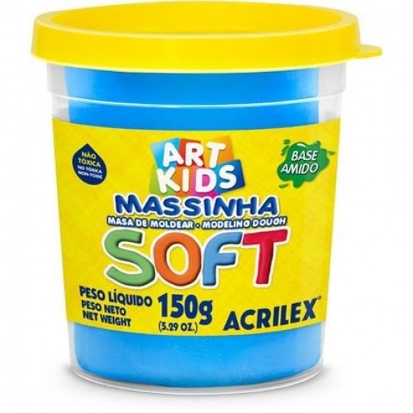 MASSA P/ MODELAR SOFT 150G AZUL