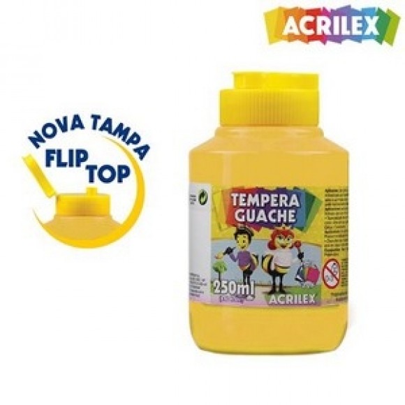 TINTA GUACHE ACRILEX 250 ML AMARELO LIMÃO