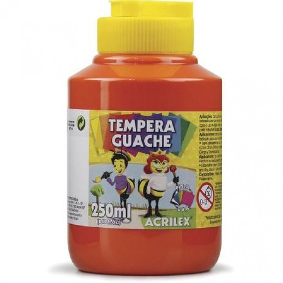 TINTA GUACHE ACRILEX 250 ML VERMELHO