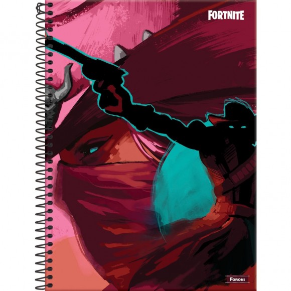 CADERNO 01X1 CAPA DURA 2021 FORTNITE 96FLS.