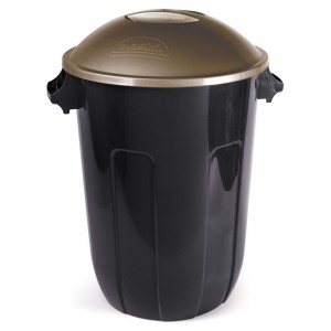 CESTO PARA LIXO ECOBLACK 94L PRETA COM T...