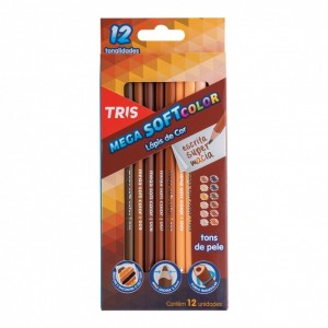 LAPIS DE COR TRIANGULAR MEGA SOFT TONS D...