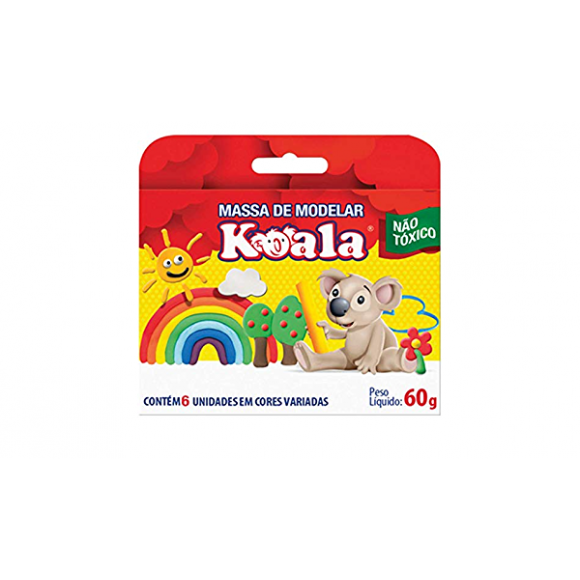 MASSA PARA MODELAR KOALA C/ 06 CORES