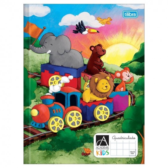 CADERNO QUADRICULADO TILIBRA CD 1X1 ACADEMIE KIDS 40 FLS