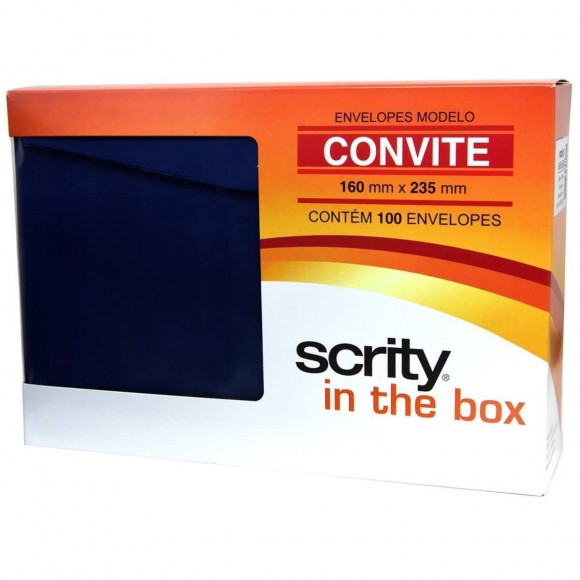 ENVELOPE CONVITE 162X229MM AZUL ESCURO SCRITY