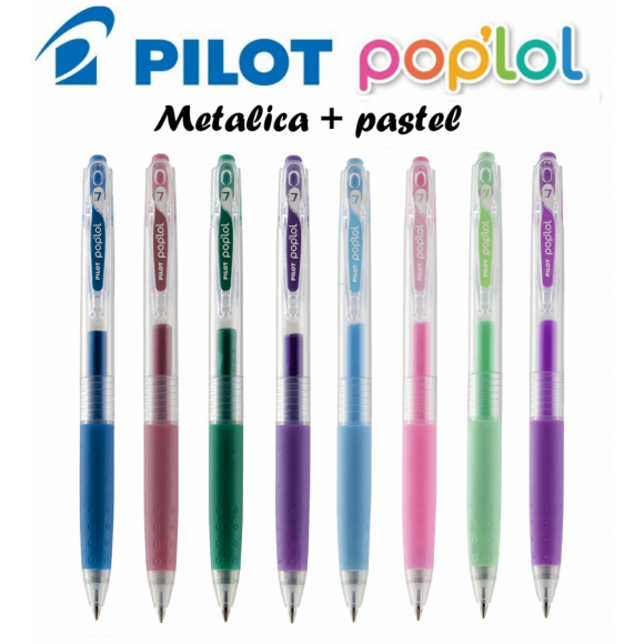 CANETA PILOT POPLOL RT 0.7MM AZUL CX/12