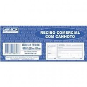 IMPRESSO RECIBO COMERCIAL COM CANHOTO 50...