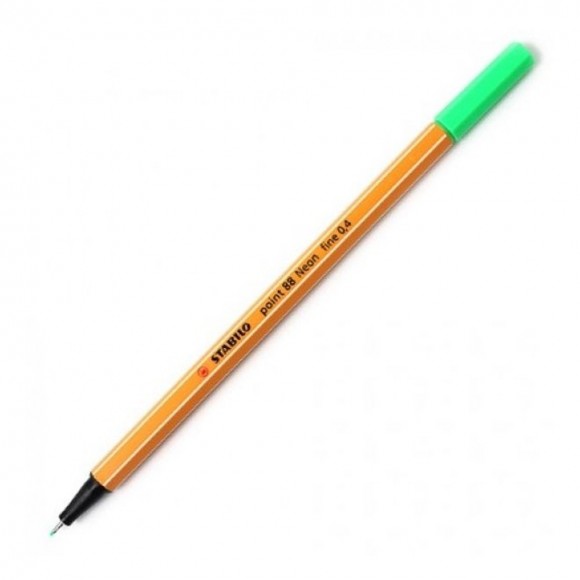 CANETA STABILO POINT88 0.4MM 88/033 VERDE NEON 46.9300