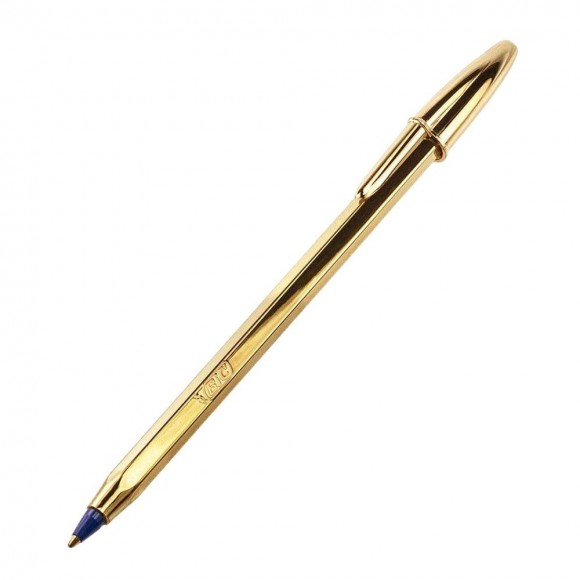 CANETA BIC CRISTAL GOLD OURO