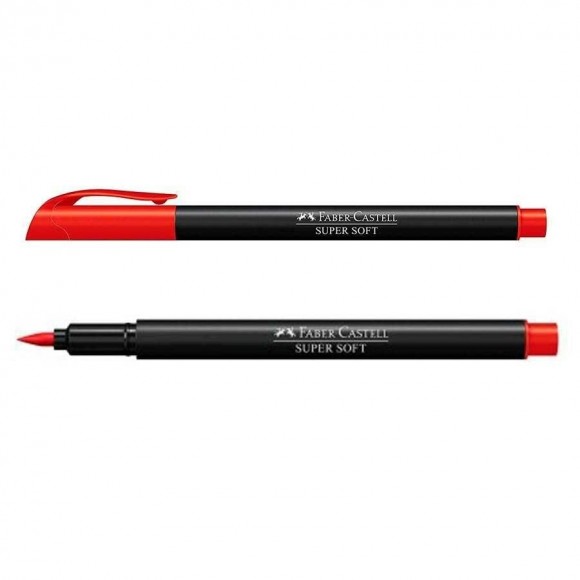 CANETA BRUSH FABER CASTELL SUPERSOFT VERMELHO