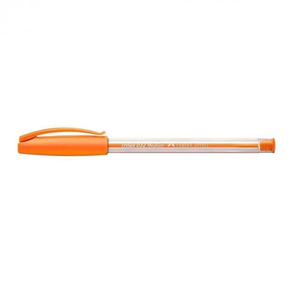 CANETA FABER CASTELL TRILUX MEDIA LARANJA